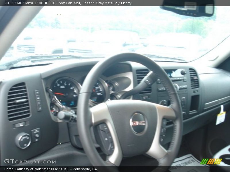 Stealth Gray Metallic / Ebony 2012 GMC Sierra 3500HD SLE Crew Cab 4x4
