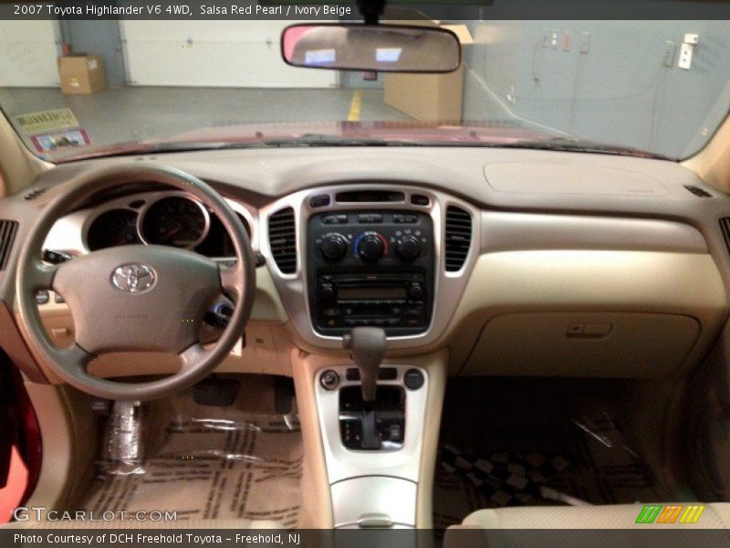 Salsa Red Pearl / Ivory Beige 2007 Toyota Highlander V6 4WD