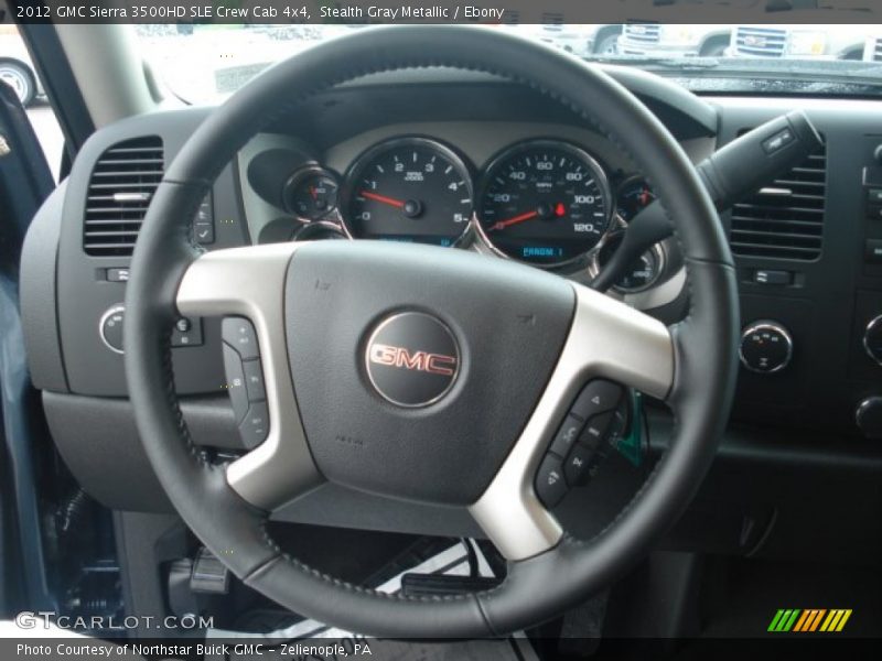 Stealth Gray Metallic / Ebony 2012 GMC Sierra 3500HD SLE Crew Cab 4x4