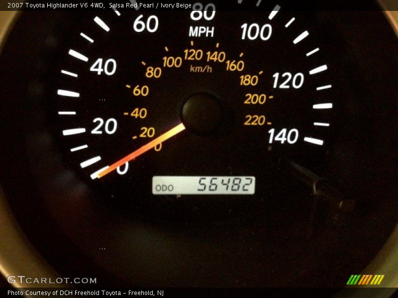 Salsa Red Pearl / Ivory Beige 2007 Toyota Highlander V6 4WD