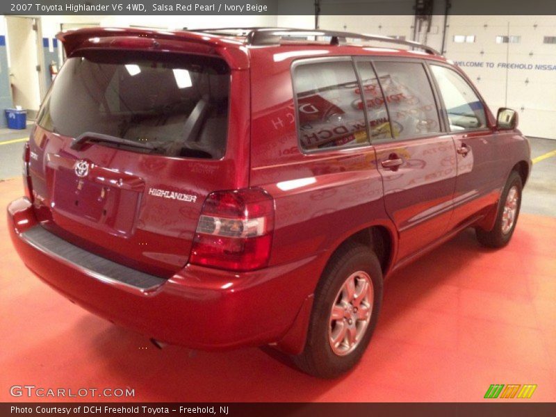 Salsa Red Pearl / Ivory Beige 2007 Toyota Highlander V6 4WD