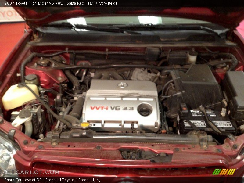 Salsa Red Pearl / Ivory Beige 2007 Toyota Highlander V6 4WD
