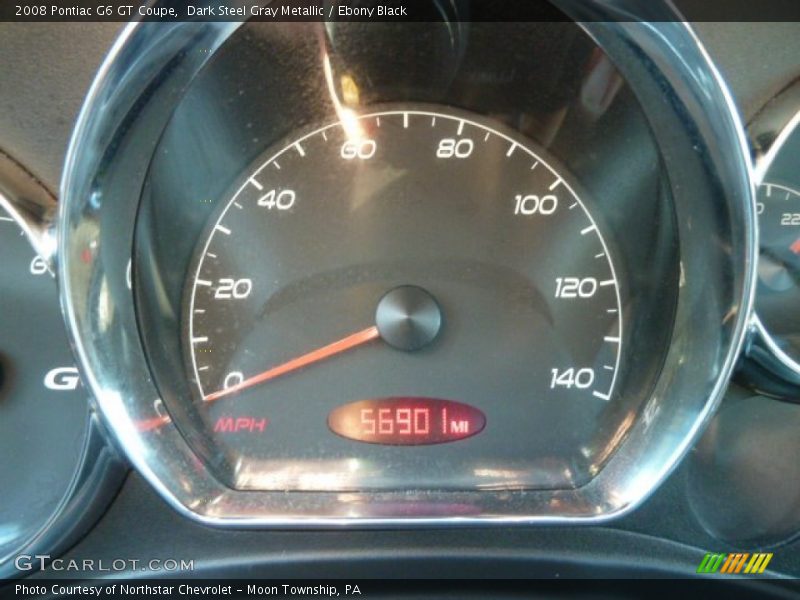Dark Steel Gray Metallic / Ebony Black 2008 Pontiac G6 GT Coupe