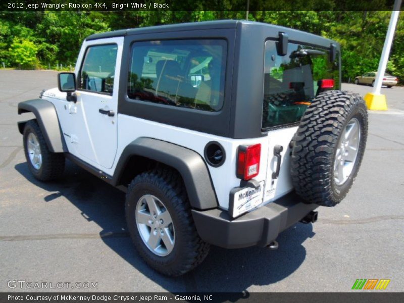 Bright White / Black 2012 Jeep Wrangler Rubicon 4X4