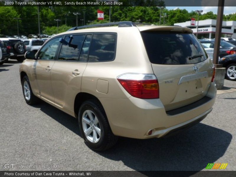 Sandy Beach Metallic / Sand Beige 2009 Toyota Highlander V6 4WD