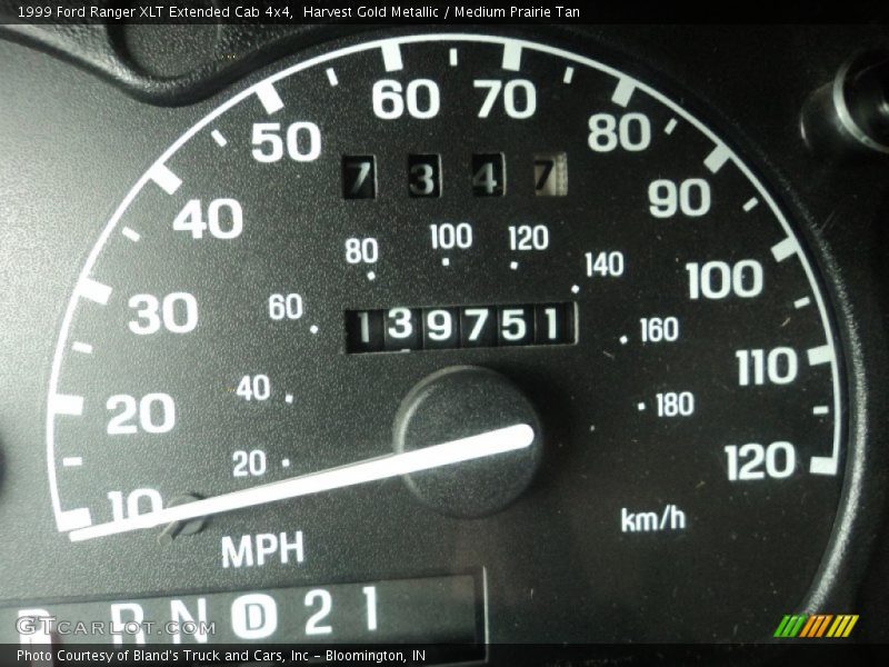 Harvest Gold Metallic / Medium Prairie Tan 1999 Ford Ranger XLT Extended Cab 4x4