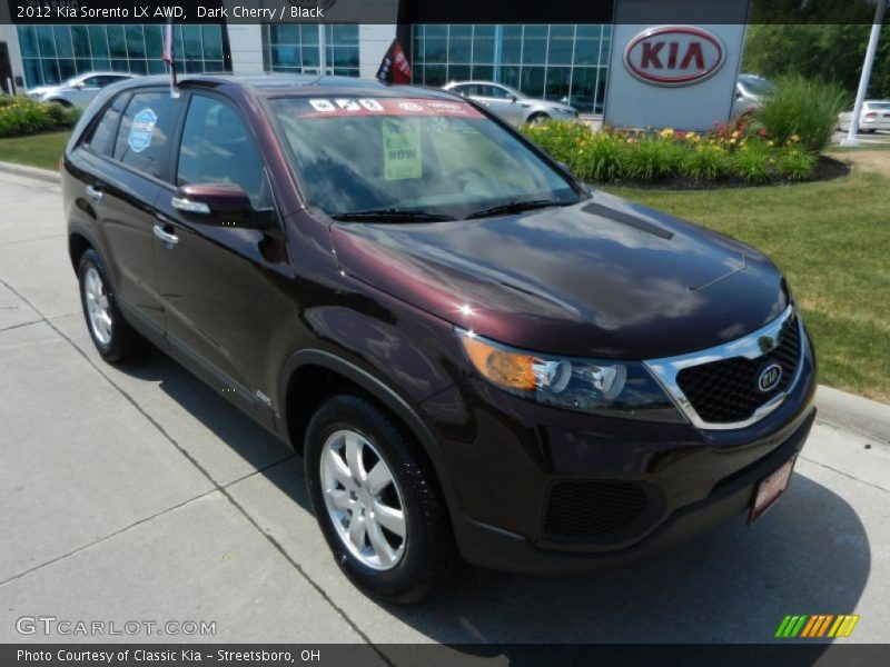 Dark Cherry / Black 2012 Kia Sorento LX AWD