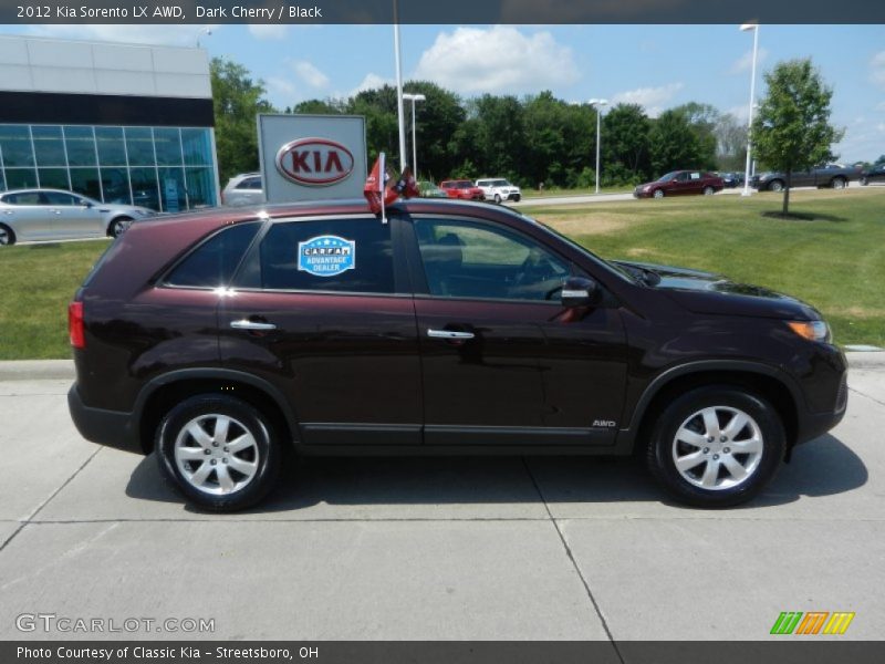 Dark Cherry / Black 2012 Kia Sorento LX AWD