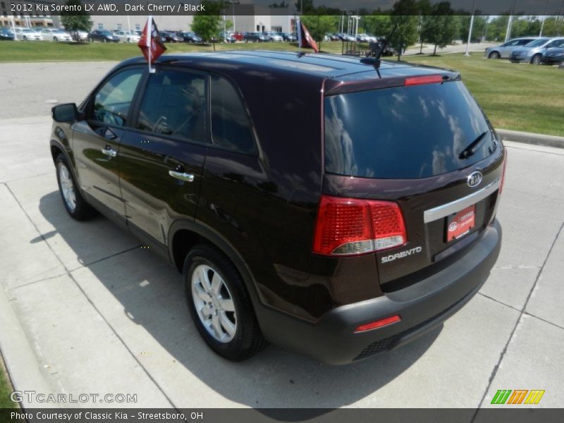 Dark Cherry / Black 2012 Kia Sorento LX AWD