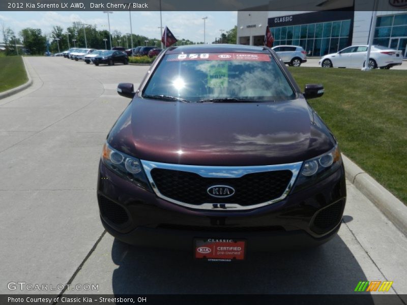 Dark Cherry / Black 2012 Kia Sorento LX AWD