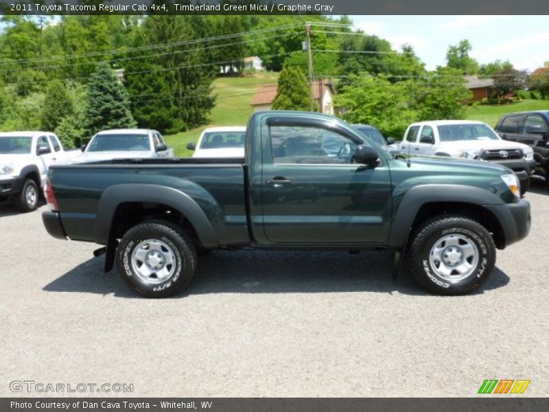 Timberland Green Mica / Graphite Gray 2011 Toyota Tacoma Regular Cab 4x4