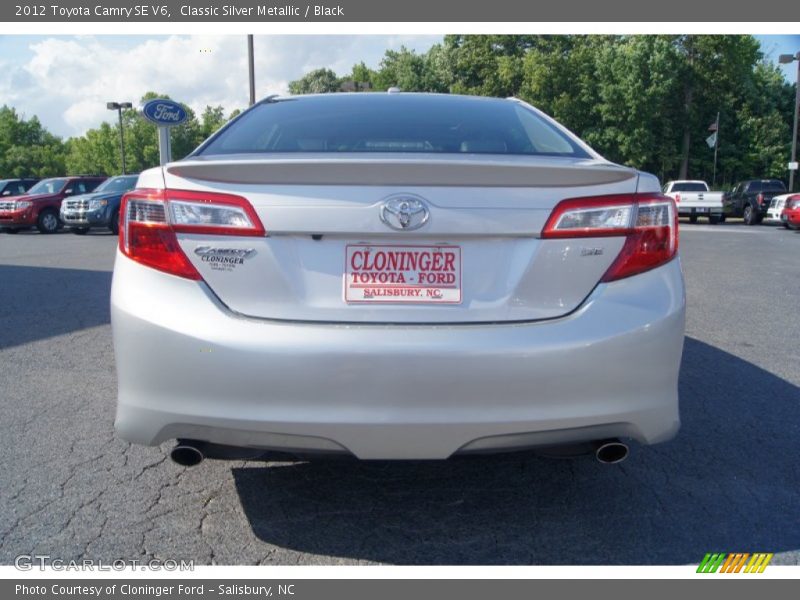 Classic Silver Metallic / Black 2012 Toyota Camry SE V6
