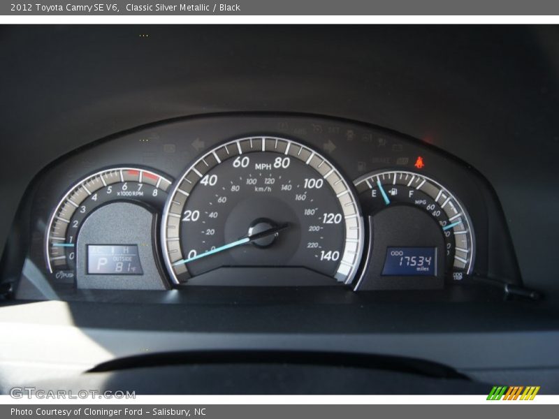 Classic Silver Metallic / Black 2012 Toyota Camry SE V6