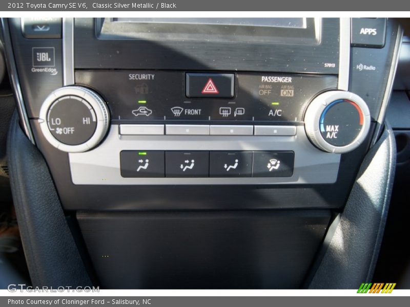Classic Silver Metallic / Black 2012 Toyota Camry SE V6