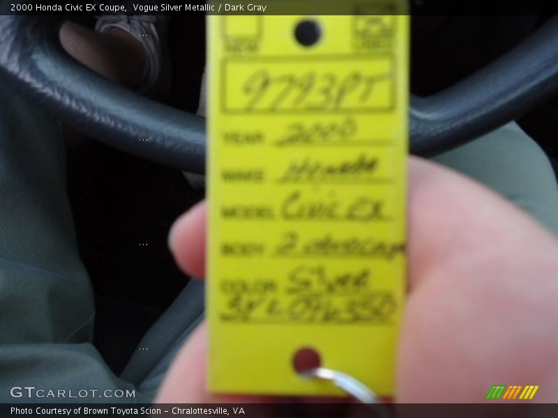 Vogue Silver Metallic / Dark Gray 2000 Honda Civic EX Coupe