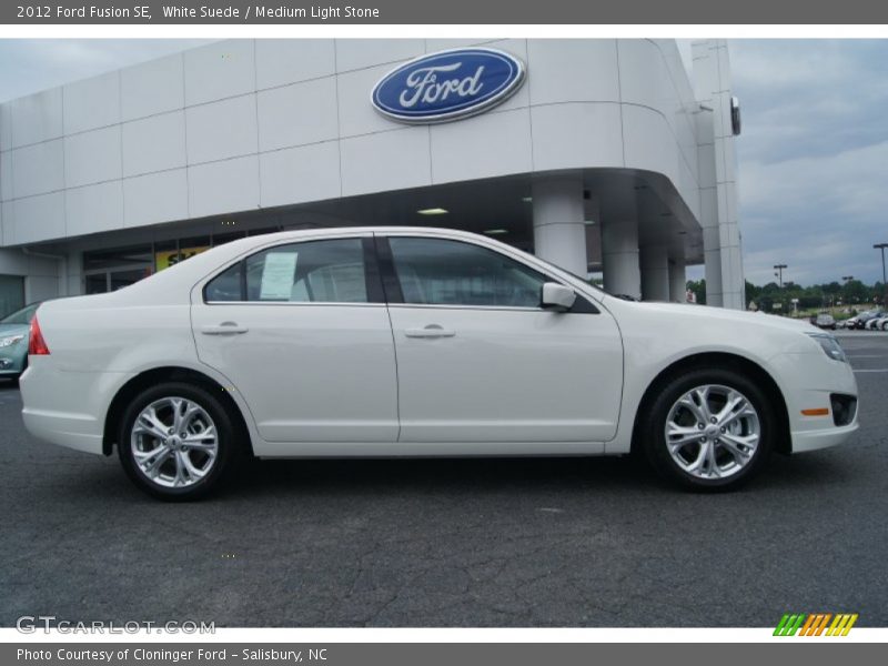White Suede / Medium Light Stone 2012 Ford Fusion SE