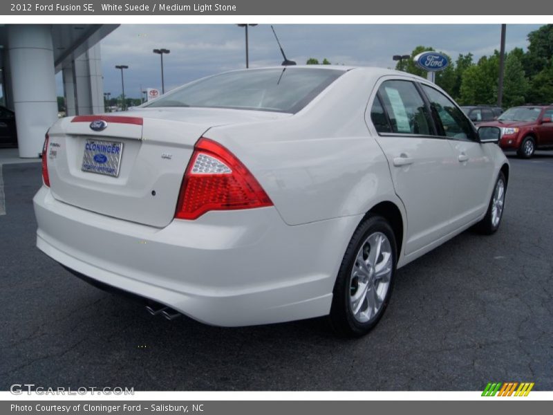 White Suede / Medium Light Stone 2012 Ford Fusion SE