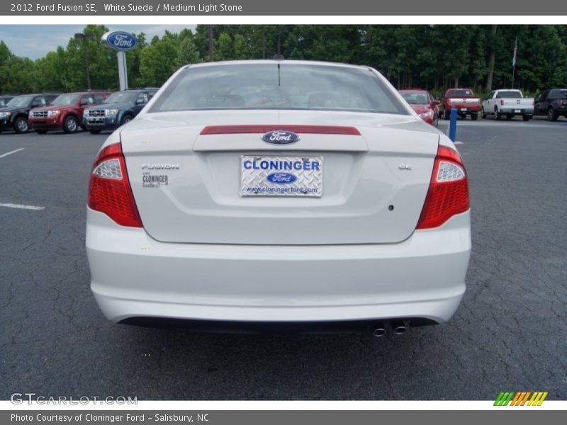 White Suede / Medium Light Stone 2012 Ford Fusion SE