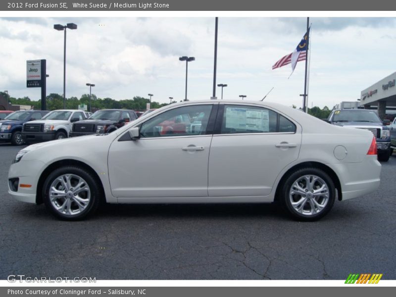 White Suede / Medium Light Stone 2012 Ford Fusion SE