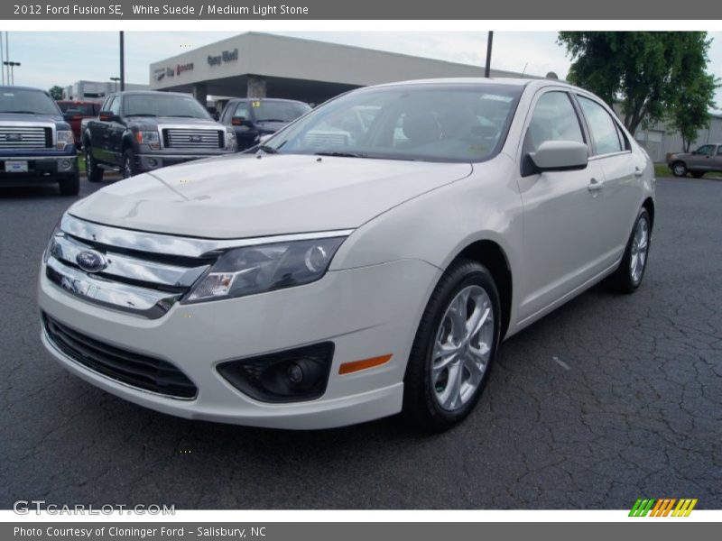 White Suede / Medium Light Stone 2012 Ford Fusion SE