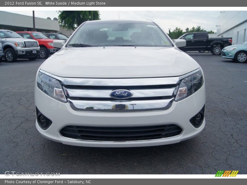 White Suede / Medium Light Stone 2012 Ford Fusion SE