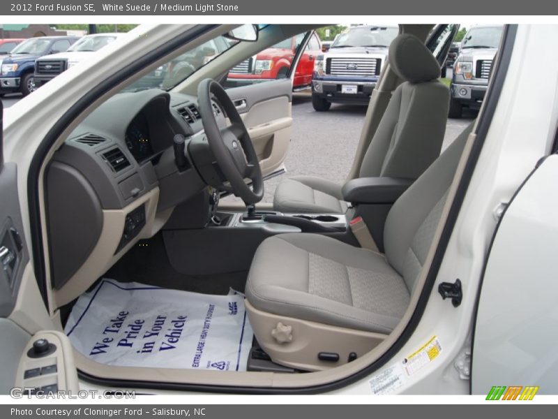 White Suede / Medium Light Stone 2012 Ford Fusion SE