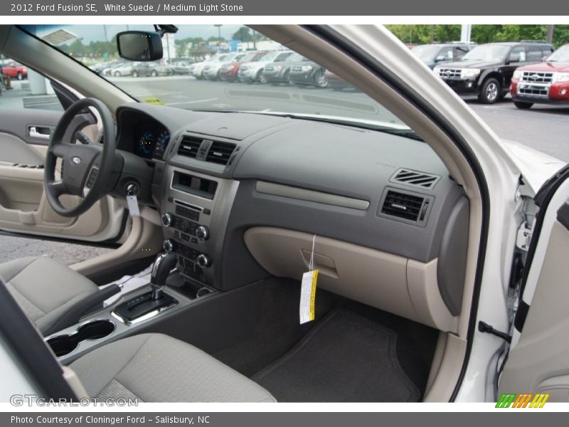 White Suede / Medium Light Stone 2012 Ford Fusion SE