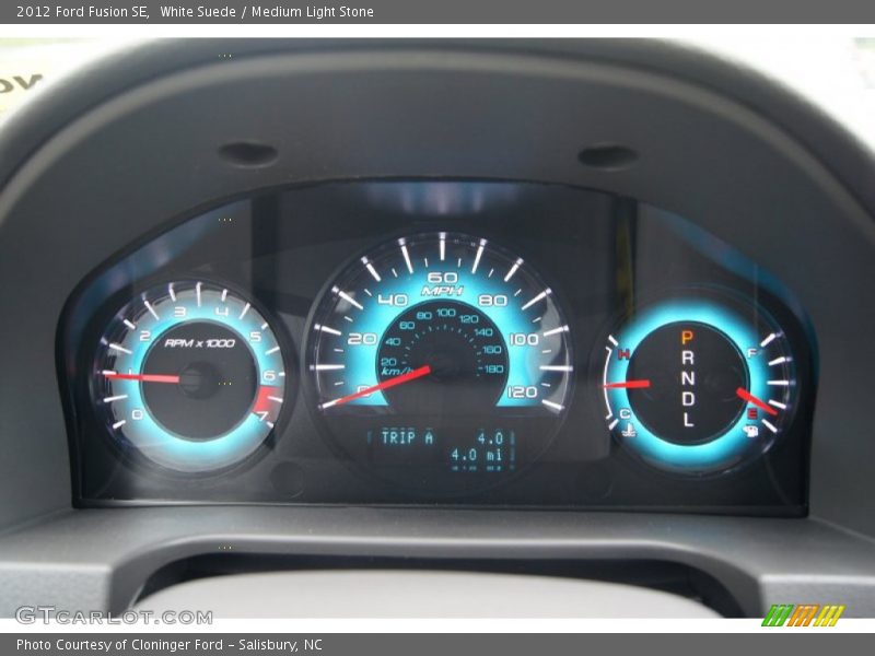 White Suede / Medium Light Stone 2012 Ford Fusion SE