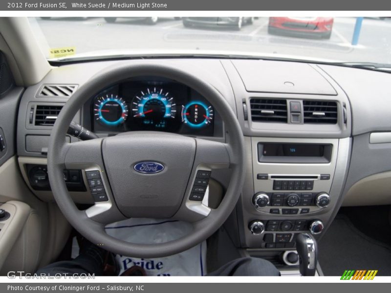 White Suede / Medium Light Stone 2012 Ford Fusion SE