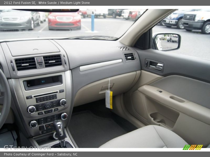 White Suede / Medium Light Stone 2012 Ford Fusion SE