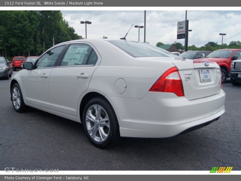 White Suede / Medium Light Stone 2012 Ford Fusion SE