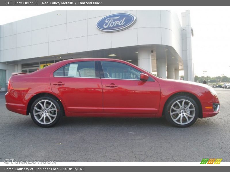 Red Candy Metallic / Charcoal Black 2012 Ford Fusion SE
