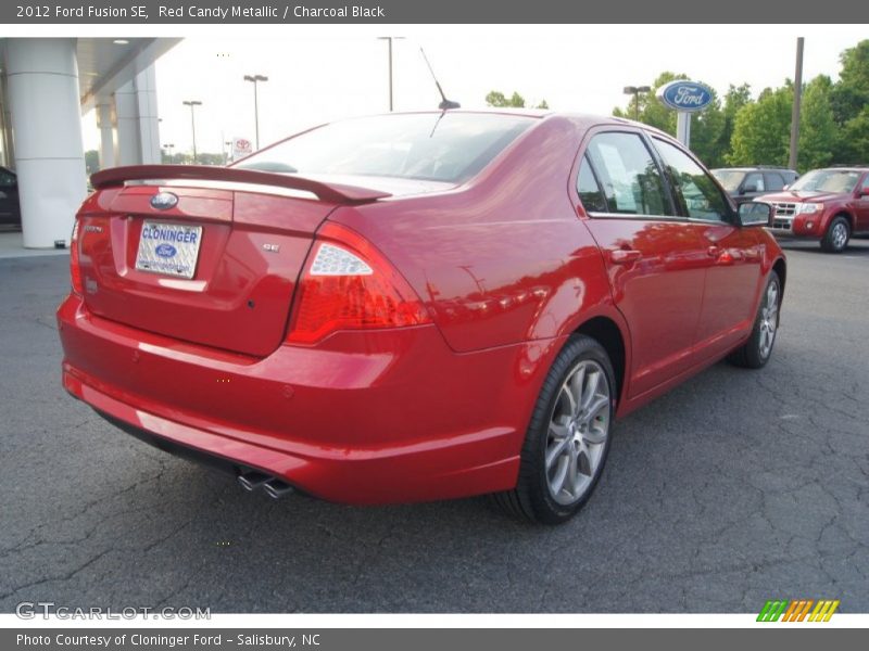 Red Candy Metallic / Charcoal Black 2012 Ford Fusion SE