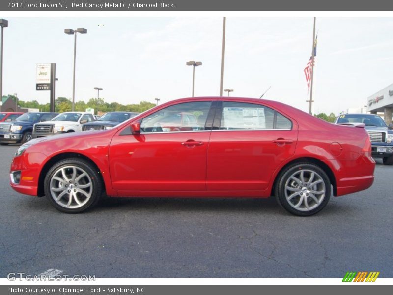 Red Candy Metallic / Charcoal Black 2012 Ford Fusion SE