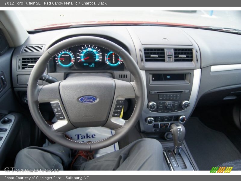 Red Candy Metallic / Charcoal Black 2012 Ford Fusion SE