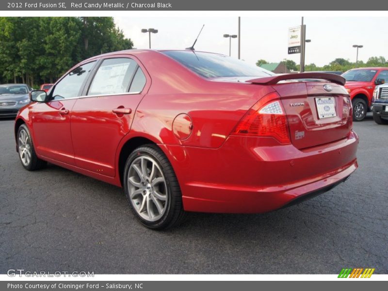 Red Candy Metallic / Charcoal Black 2012 Ford Fusion SE