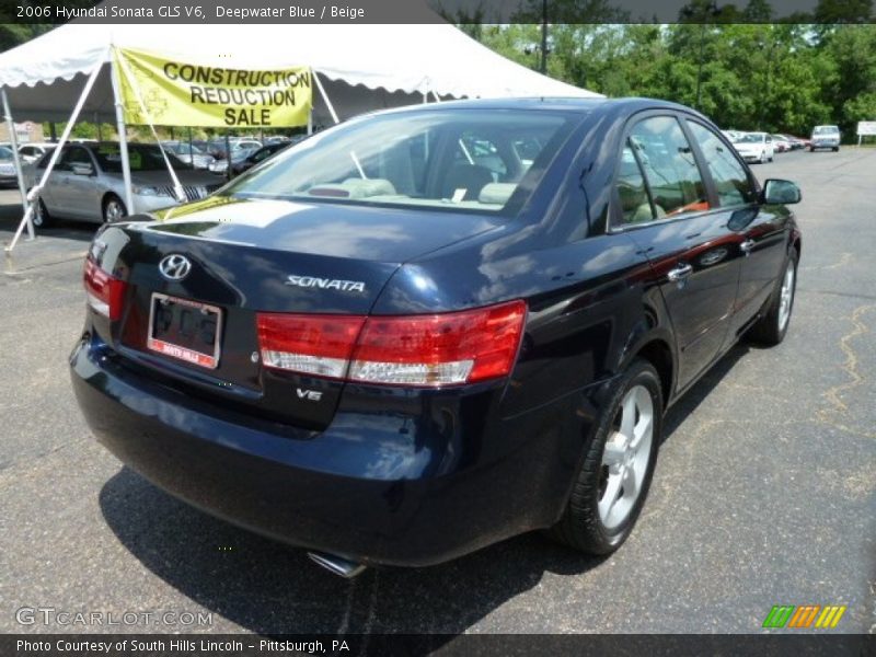 Deepwater Blue / Beige 2006 Hyundai Sonata GLS V6