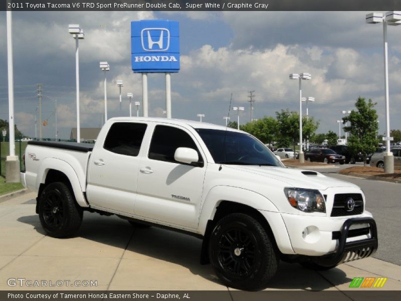 Super White / Graphite Gray 2011 Toyota Tacoma V6 TRD Sport PreRunner Double Cab