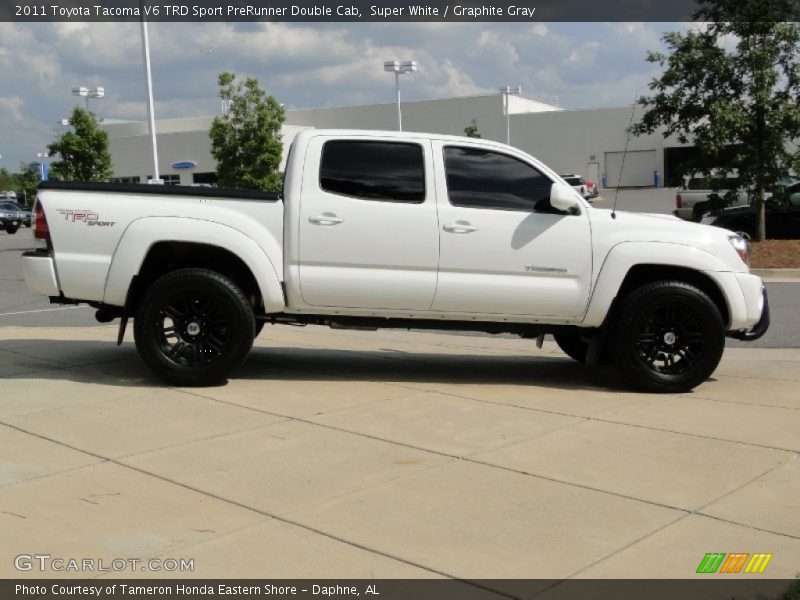 Super White / Graphite Gray 2011 Toyota Tacoma V6 TRD Sport PreRunner Double Cab