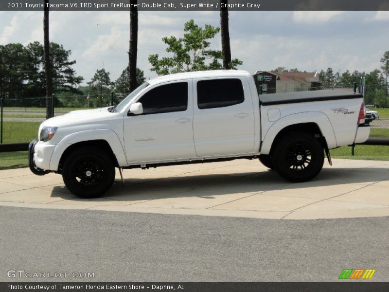 Super White / Graphite Gray 2011 Toyota Tacoma V6 TRD Sport PreRunner Double Cab