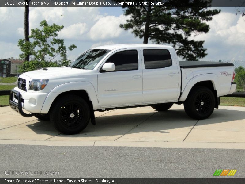 Super White / Graphite Gray 2011 Toyota Tacoma V6 TRD Sport PreRunner Double Cab
