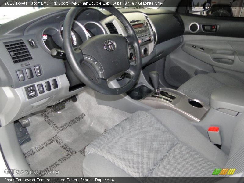 Super White / Graphite Gray 2011 Toyota Tacoma V6 TRD Sport PreRunner Double Cab