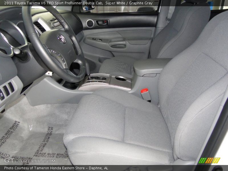 Super White / Graphite Gray 2011 Toyota Tacoma V6 TRD Sport PreRunner Double Cab
