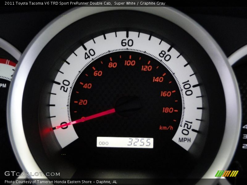 Super White / Graphite Gray 2011 Toyota Tacoma V6 TRD Sport PreRunner Double Cab