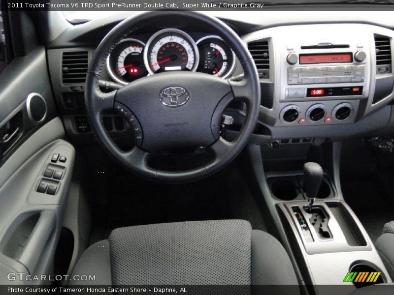 Super White / Graphite Gray 2011 Toyota Tacoma V6 TRD Sport PreRunner Double Cab