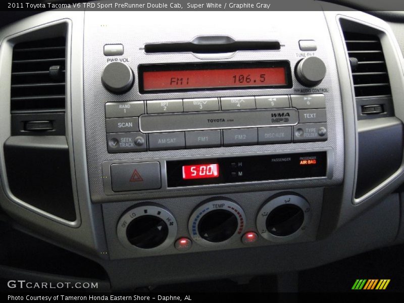 Super White / Graphite Gray 2011 Toyota Tacoma V6 TRD Sport PreRunner Double Cab