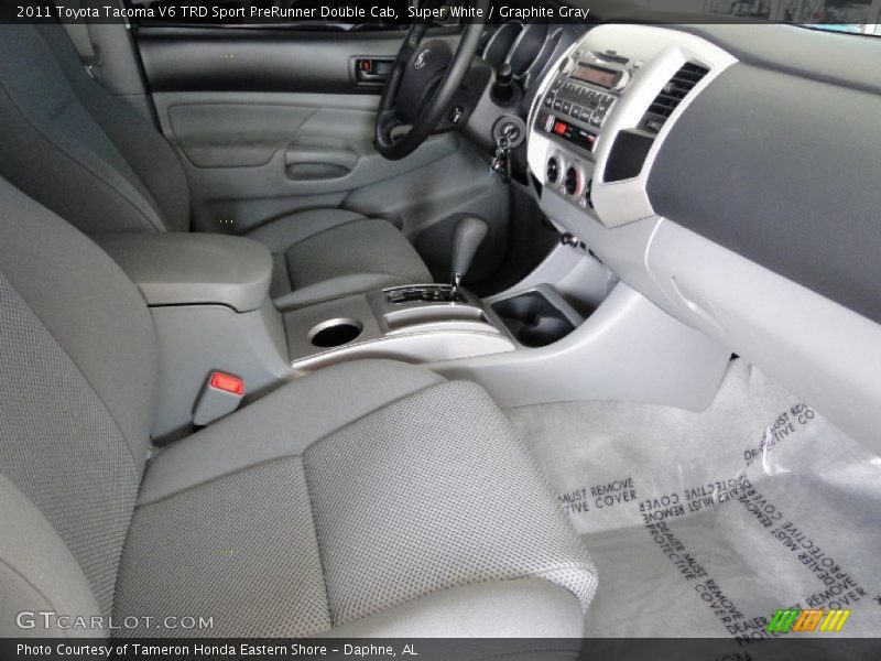 Super White / Graphite Gray 2011 Toyota Tacoma V6 TRD Sport PreRunner Double Cab