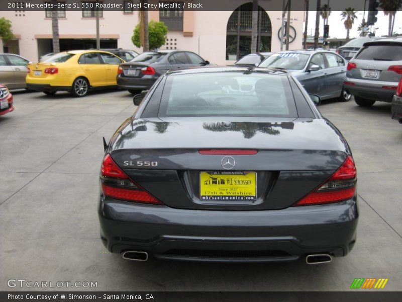 Steel Grey Metallic / Black 2011 Mercedes-Benz SL 550 Roadster