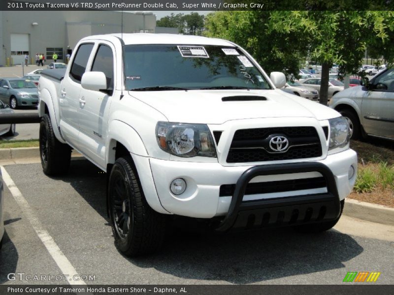 Super White / Graphite Gray 2011 Toyota Tacoma V6 TRD Sport PreRunner Double Cab
