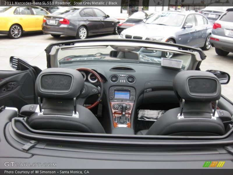 Steel Grey Metallic / Black 2011 Mercedes-Benz SL 550 Roadster
